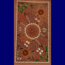 Aboriginal Art Canvas - J Dimer-Size:24cmx45cm - H